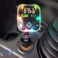 FM Transmitter suitable for Bluetooth, Charger with 2 USB, LCD Monitor PL-658 Black 1 Piece-image-6312990
