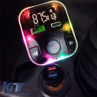 FM Transmitter suitable for Bluetooth, Charger with 2 USB, LCD Monitor PL-658 Black 1 Piece-image-6313962