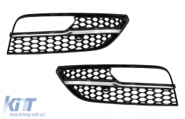 Fog Lamp Covers Side Grilles suitable for Audi A3 8V (2013-2015) RS3 Design Paino Black - SGAUA38VRS