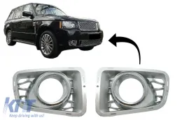 image-30-Fog Lamp Covers suitable for Land Rover Range Rover Vogue III L322 (2010-2012) Autobiography Design Silver Edition