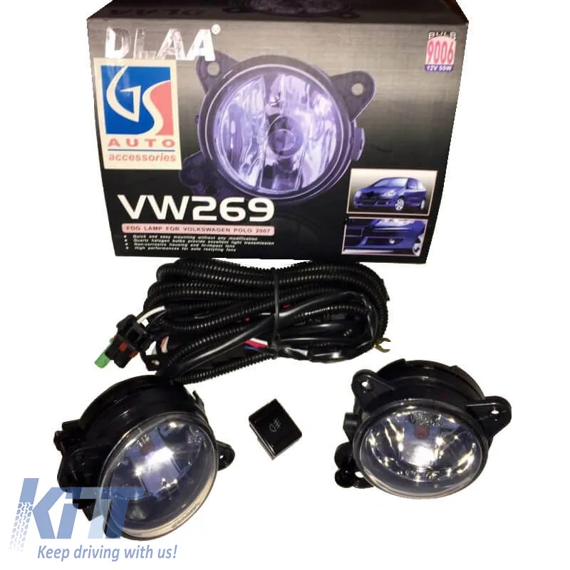 Fog Lamps suitable for VW Polo 05-09 / Cross Polo 05-09 / Transporter T5 03-10 / Crafter 06-17 / Skoda Fabia 99-10 / Roomster 06-10 2 Pcs
