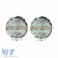 Fog Lamps Universal 4x4 Off Roader With Nickel Net LA-800 White 2 Pieces