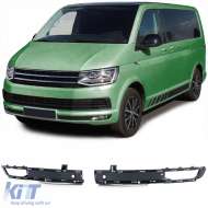 image-37-Fog light grille frame bumper black gloss for VW T6 15-19 with PDC