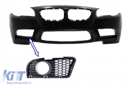 Fog Light Grille RIGHT SIDE suitable for BMW 5 Series F10 F11 NON-LCI (2010-2014) only for M5 Bumper - SGBMF10M5RHWH