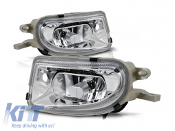Fog light kit suitable for Mercedes E-Class W210 1999-2002/SLK R170 1996-2000/CLK W208 1998-2002 chrome, left + right - ABMEFL6009434
