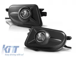 image-1-Fog light kit with lens suitable for Mercedes E-Class W210 1999-2002/SLK R170 1996-2000/CLK W208 1998-2002 black, left + right