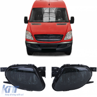 Fog light set black smoke for Mercedes E W211 02-06 Sprinter 906 06-13