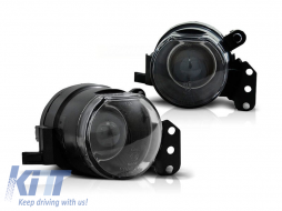 Fog light set with lens type M technik/M3 suitable for BMW 3 Series E90/E91 2003-2010 black, left + right - ABBMFL6009425