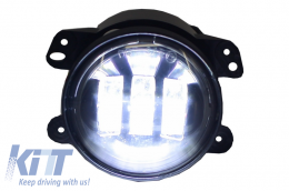 Fog Lights 4 Inch Full LED suitable for Jeep Wrangler JK TJ LJ (2007-2017)-image-6022595