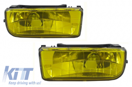 Fog Lights Lamps suitable for BMW 3 Series E36 1991-1999 Glass Yellow Lens - NLB01DY