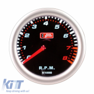image-36-Fordulatszámmérő R.P.M. Auto Gauge fekete 52mm 270-es skála