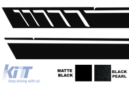 Formteile Streifen Abziehbilder Aufkleber Vinyl Schwarz für Mercedes W463 89-17-image-6061350