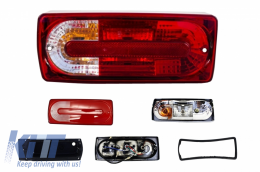 Fotistiká Píso Fóta katállhla gia Mercedes G-class W463 (1989-2015) G55 Schediasmós Red Diáfano-image-6005209