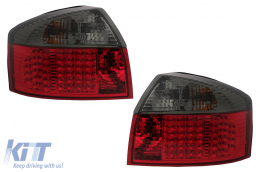 Fotistiká Píso Fóta LED katállhla gia Audi A4 B6 8E Sedan (10.2000-10.2004) Kókkinos Kapnós-image-6089328