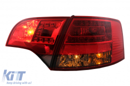 Fotistiká Píso Fóta LED katállhla gia Audi A4 B7 Avant 8ED (11.2004-2007) Kókkinos kapnós-image-6105426