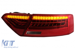 Fotistiká Píso Fóta LED katállhla gia Audi A5 8T Koupé Kamprioléta Sportback (2007-2011) Dunamikó Sequential Turning Light-image-6085696