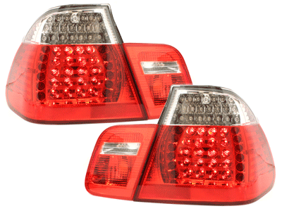 Fotistiká Píso Fóta LED katállhla gia BMW Seirá 3 E46 Limouzína 4D (1998-2001) Red Crystal-image-61008