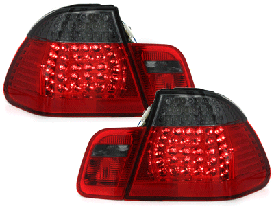 Fotistiká Píso Fóta LED katállhla gia BMW Seirá 3 E46 Limouzína 4 Doors (1998-2001) Red/ Kapnós-image-60977