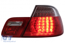 Fotistiká Píso Fóta LED katállhla gia BMW Seirá 3 E46 Koupé Non-Facelift (1999-2003) Red Diáfano-image-6099720