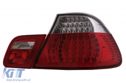 Fotistiká Píso Fóta LED katállhla gia BMW Seirá 3 E46 Koupé Non-Facelift (1999-2003) Red Diáfano-image-6099724