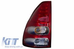 Fotistiká Píso Fóta LED katállhla gia Toyota Land Cruiser FJ120 (2003-2008) Red Diáfano-image-6042463