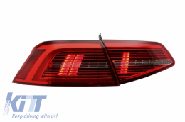 Fotistiká Píso Fóta LED katállhla gia VW Passat B8 3G (2015-2019) Limouzína Mítra R line with Sequential Dunamikó Fotismós strofís-image-6042538