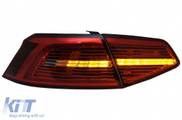 Fotistiká Píso Fóta LED katállhla gia VW Passat B8 3G (2015-2019) Limouzína Mítra R line with Sequential Dunamikó Fotismós strofís-image-6084165