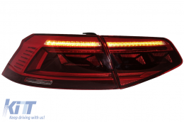 Fotistiká Píso Fóta LED katállhla gia VW Passat B8 3G (2015-2019) Limouzína Sequential Dunamikó Fotismós strofís B8.5 Schediasmós-image-6089591