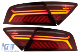 image-41-Fotistiká Píso Fóta LED Light Bar katállhla gia Audi A7 4G (2010-2014) Ananéosh Schediasmós Kerasí Kókkino Kapnós
