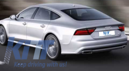 Fotistiká Píso Fóta LED Light Bar katállhla gia Audi A7 4G (2010-2014) Ananéosh Schediasmós Kerasí Kókkino Kapnós-image-6013398