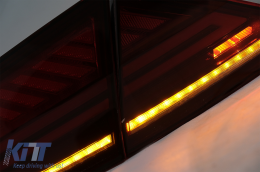 Fotistiká Píso Fóta LED Light Bar katállhla gia Audi A7 4G (2010-2014) Ananéosh Schediasmós Kerasí Kókkino Kapnós-image-6079233