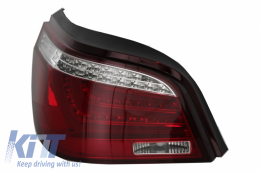 Fotistiká Píso Fóta LED Lightbar katállhla gia BMW Seirá 5 E60 (04.2003-03.2007) Kókkino Leukó-image-6047782