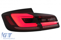Fotistiká Píso Fóta mpára Plírhs LED katállhla gia BMW Seirá 5 F10 (2011-2017) Kókkinos Kapnós Dunamikó Sequential Turning Signal-image-6096184