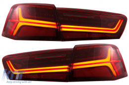 image-58-Fotistiká Píso Fóta Plírhs LED katállhla gia Audi A6 4G C7 Limouzína (2011-2014) Red Diáfano Ananéosh Schediasmós with Sequential Dunamikó Fotismós strofís