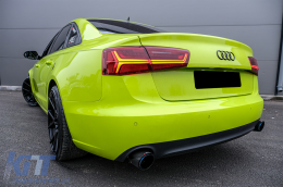 Fotistiká Píso Fóta Plírhs LED katállhla gia Audi A6 4G C7 Limouzína (2011-2014) Red Diáfano Ananéosh Schediasmós with Sequential Dunamikó Fotismós strofís-image-6075531