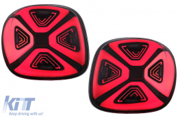 image-53-Fotistiká Píso Fóta Plírhs LED katállhla gia Smart ForTwo C453 A453 ForFour W453 (2014-2019) Dunamikí othónh ekkínhshs Red Diáfano