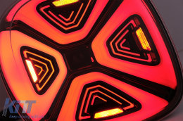 Fotistiká Píso Fóta Plírhs LED katállhla gia Smart ForTwo C453 A453 ForFour W453 (2014-2019) Dunamikí othónh ekkínhshs Red Diáfano-image-6089521