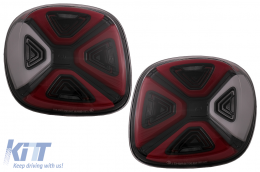 Fotistiká Píso Fóta Plírhs LED katállhla gia Smart ForTwo C453 A453 ForFour W453 (2014-2019) Dunamikí othónh ekkínhshs Red Diáfano-image-6089529