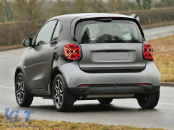 Fotistiká Píso Fóta Plírhs LED katállhla gia Smart ForTwo C453 A453 ForFour W453 (2014-2019) Dunamikí othónh ekkínhshs Red Diáfano-image-6089608