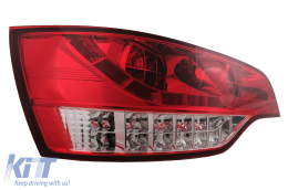 Fotistiká Píso Fóta Plírhs LED katállhla gia Audi Q7 4L (2006-2009) Red Diáfano-image-6099544