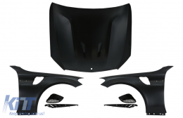 image-16-Frente capo capilla para Mercedes C W205 S205 C205 A205 14-20 GT Look Guardabarros delantero