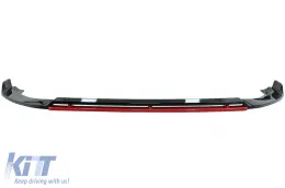 image-1-Frente Labio Extensión Alerón para VW Golf 7.5 Facelift 2017-2020 Negro Brillante Y Rojo