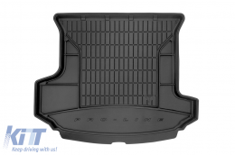 Frogum ProLine rubber trunk mat suitable for Skoda Kodiaq after 2016 7 seats with folded 3rd row of seats, with side pockets
