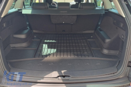 Frogum ProLine rubber trunk mat suitable for Skoda Kodiaq after 2016 7 seats with folded 3rd row of seats, with side pockets-image-6233523