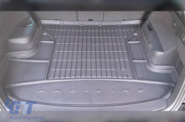 Frogum ProLine rubber trunk mat suitable for Skoda Kodiaq after 2016 7 seats with folded 3rd row of seats, with side pockets-image-6233527