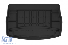 Frogum ProLine rubber trunk mat suitable for Hyundai Kona 2017-2023, with the trunk floor in the lower position - ABTLPH6019837