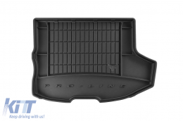 Frogum ProLine rubber trunk mat suitable for Mitsubishi Lancer Sportback 2007-2016 with the trunk floor in the upper position, with temporary spare wheel