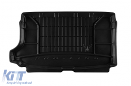 Frogum ProLine rubber trunk mat suitable for Volkswagen T-Cross after 2019 with the trunk floor in the upper position