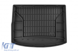 Frogum ProLine rubber trunk mat suitable for Volvo V40 hatchback 2012-2019 with the trunk floor in the upper position - ABTLPV6020122