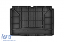 Frogum ProLine rubber trunk mat suitable for Mercedes GLA H247 after 2019 with the trunk floor in the lower position